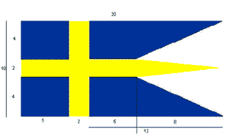 Tretungad Svensk flagga